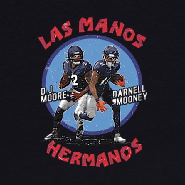 D.J. Moore Darnell Mooney Chicago Las os Heros by lam-san-dan